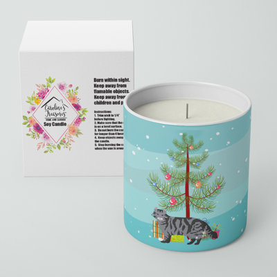 Bougie décorative de Noël American Curl # 1 Merry Christmas 10 oz