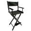 Chaises de réalisateur pliables 2 pièces, noir, capacité de 176 lb, bois massif, siège en toile respirante pour chaise de golf 2 pièces, noir. Pliable. Bois Populus et siège. . Pour les adultes