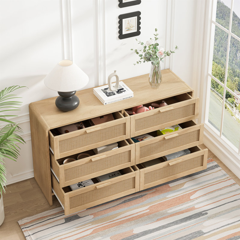 Armoire de coin en rotin 51,18 po, Naturel