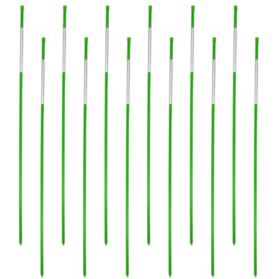 Marqueurs d'allée réfléchissants 48 po en fibre de verre, piquets de neige haute visibilité vert lime