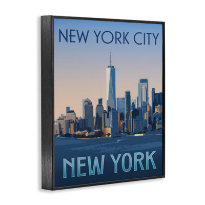 New York Landmark Skyline, estampe numérique, design par Victoria Barnes