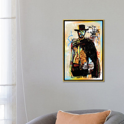 « Clint Eastwood graffiti cowboy » par radio Days-reproduction d’art