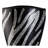 Tall Polyresin Decorative Vase, Black finish with Silver Zebra Pattern