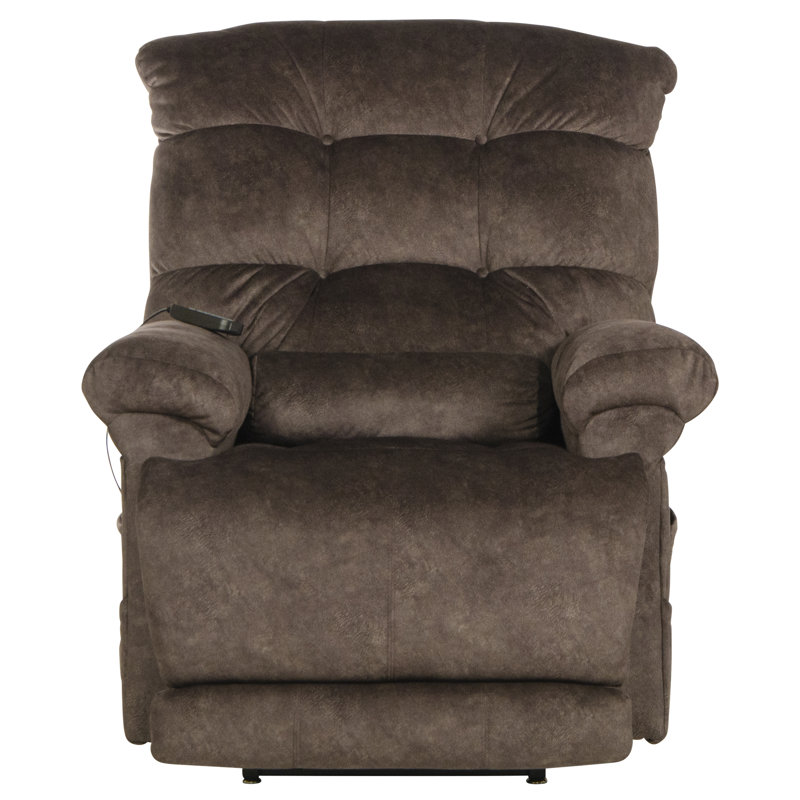 Fauteuil inclinable 39 po avec masseur, 100 % polyester brun