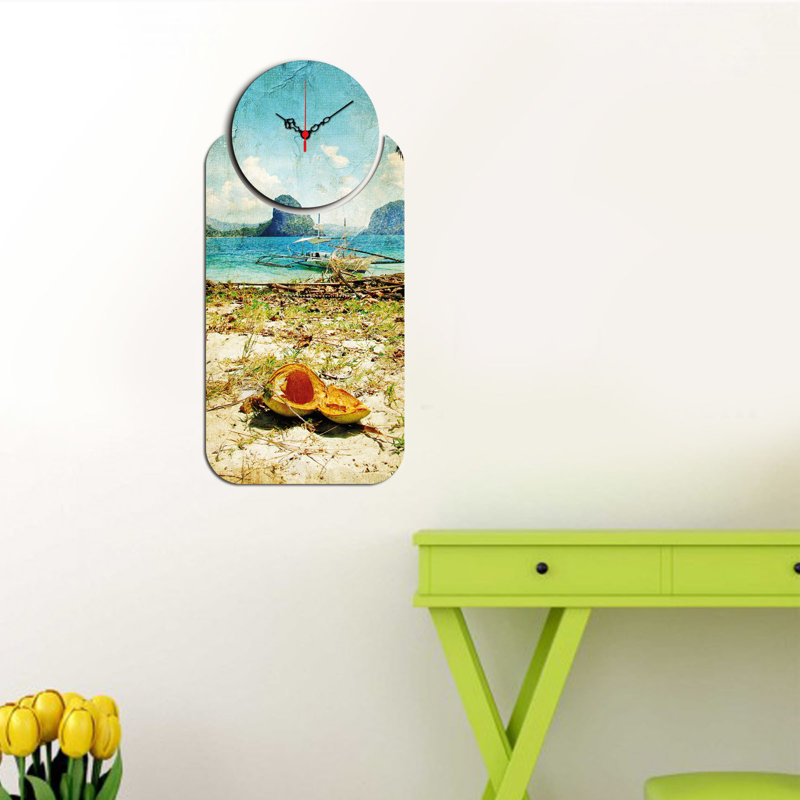 Ensemble de 2 horloges murales décoratives Chic, design moderne, 26,8 x 12,6 pouces | Fabrication 100% bois aggloméré, épaisseur: 0,1 pouce | Parfait pour le salon, le bureau ou la chambre à coucher, les garde-temps élégants et fonctionnels