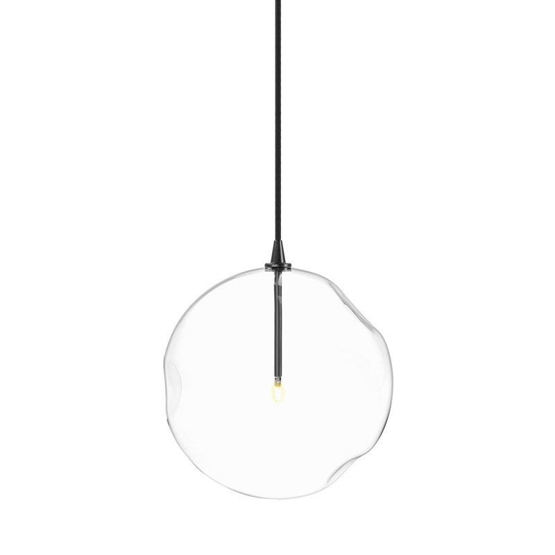 Jussica 1 - Light LED Pendant, 124" H x 7.75" W x 7.75" D, Black Gunmetal