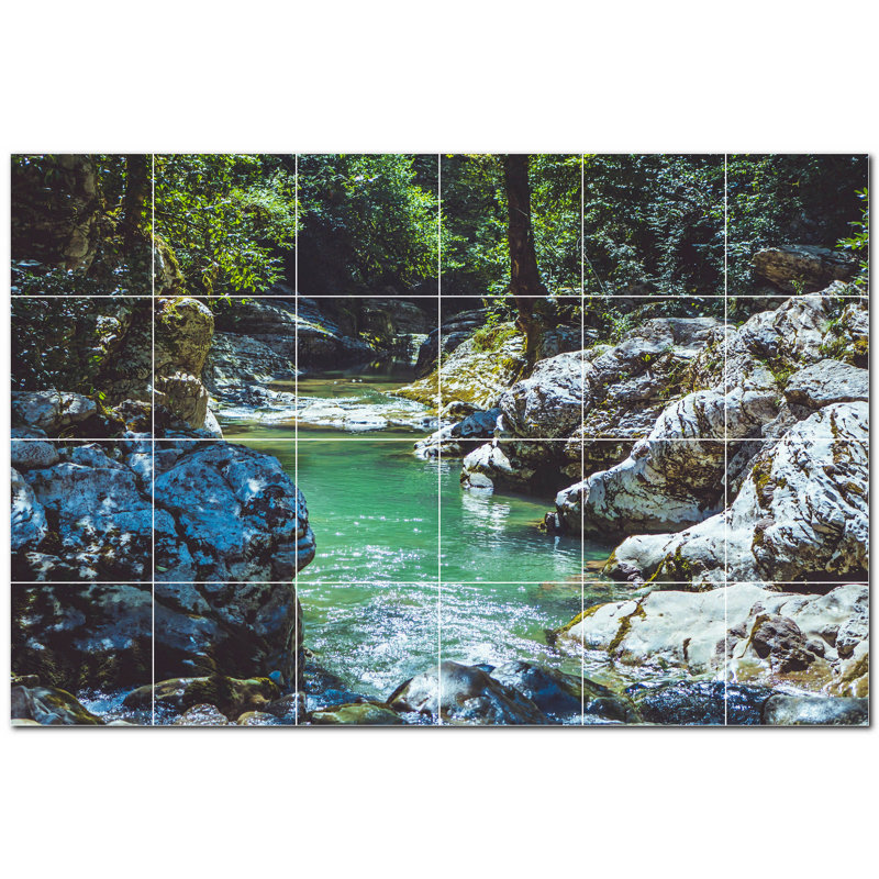 Carreau de céramique murale 48 po x 32 po PT500910: 8 po x 8 po (ensemble de 24)