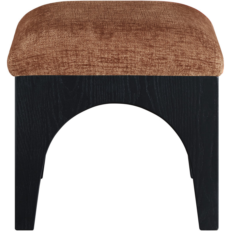 Repose-pieds Lawson, Tissu cognac chenille, Noir