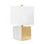 Lampe de table 19,5 "blanche et laiton