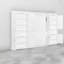 Lit escamotable double gain de place avec rangement, en bois MDF, style moderne blanc pour chambre d'amis
