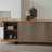 Solid Wood TV Stand with Stainless Steel Doors