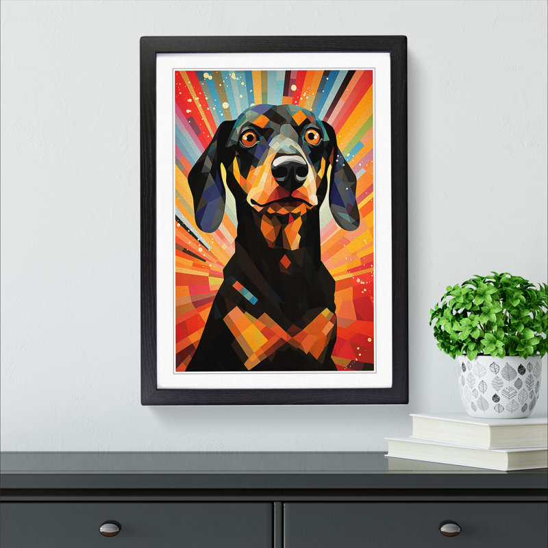 Single Picture Frame Print on Wood, Black Framed, 46cm H x 34cm W