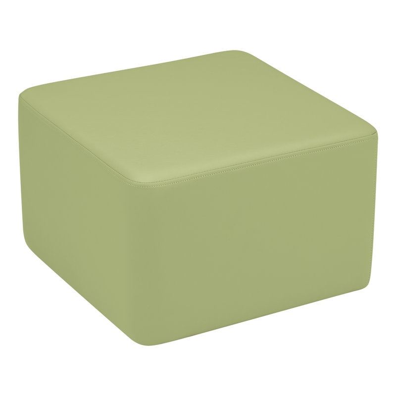 Tabouret à cubes structurés de Learniture, H 14 po x l 18 po x P 18 po, Vert fougère