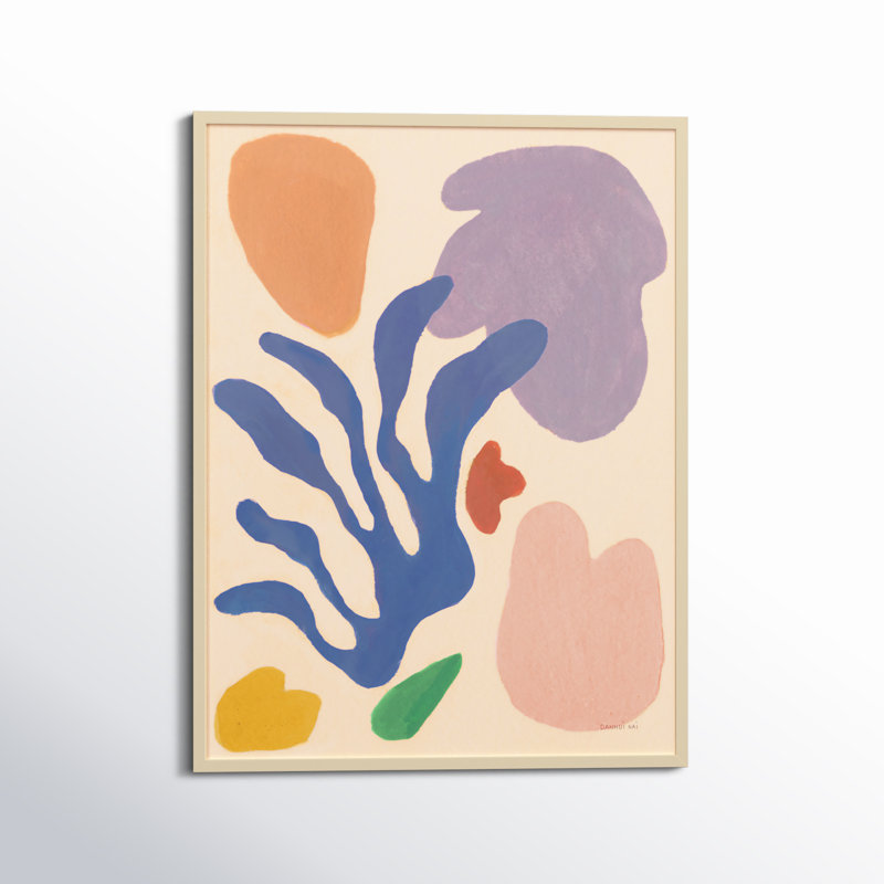 «Honoring Matisse Warm» par Danhui Naiframed, reproduction d'art, Cadre brun, H 41 po x l 31 po