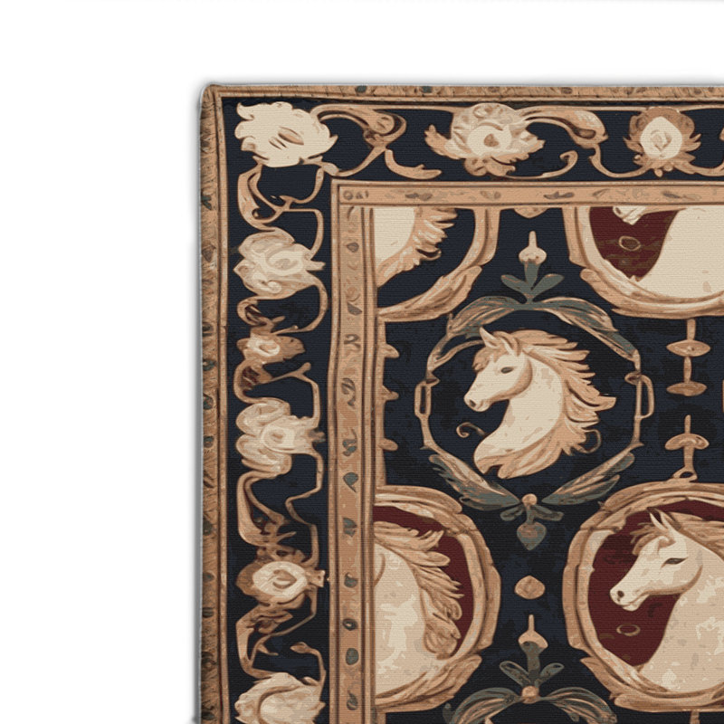 Tapis noir français intérieur et extérieur, Rectangle 4pi x 6 pi