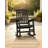 Oversized Outdoor Rocking Chair, All-Weather HIPS Poly Patio Rocker, Heavy Duty 400 lbs Capacity, Big & Tall Comfort with 31" High Backrest for Porch & Backyard, Black-1060395717