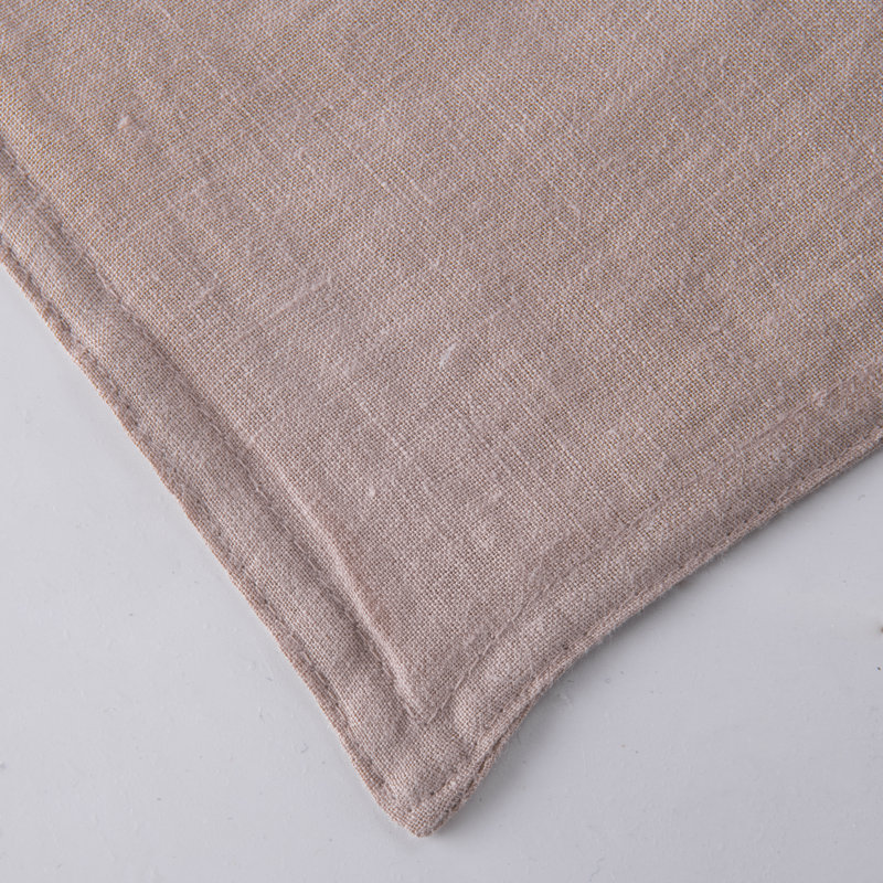  Stone Washed French Linen European Square Pillow Shams 26 x 26", Blush