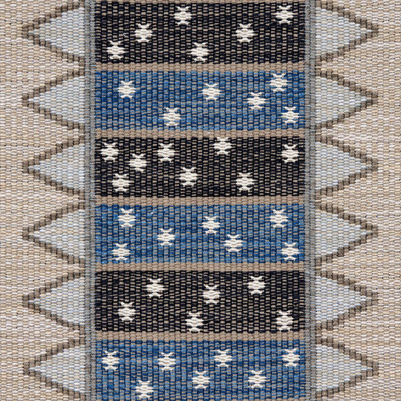 Noor Kilim Stripe Fabric, Indigo