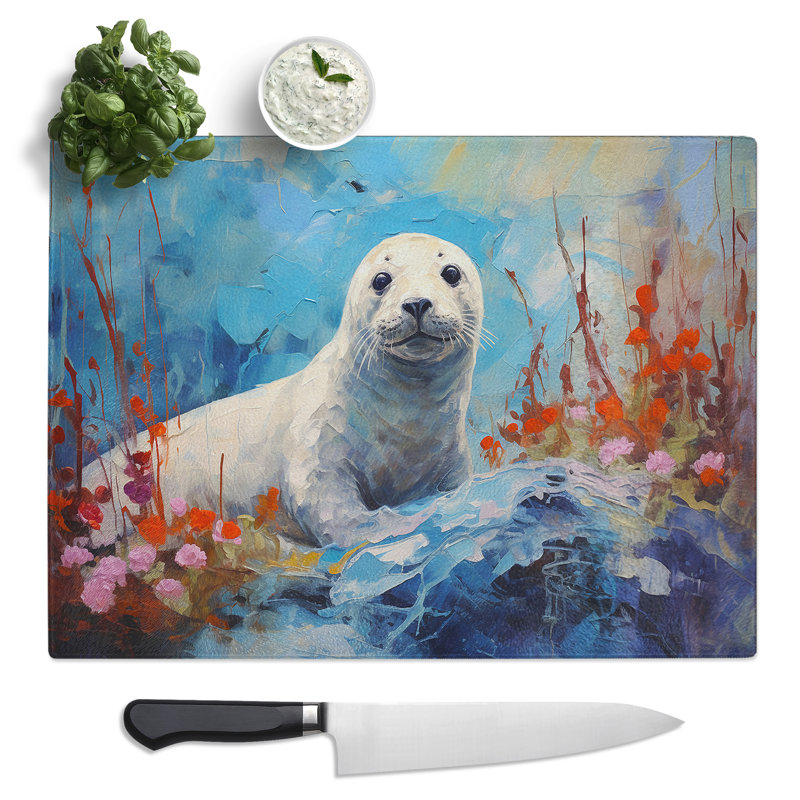 Seal Palette Knife  Glass Chopping Board