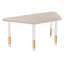 Table d'activité thermofusionnée 30 "x 60" avec pieds réglables en bois épais - Sable asiatique / blanc / naturel-130361696-130361698