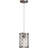 Payslee 1-Light Indoor Chrome Mini Hanging Cylinder Pendant with Elegant Rings