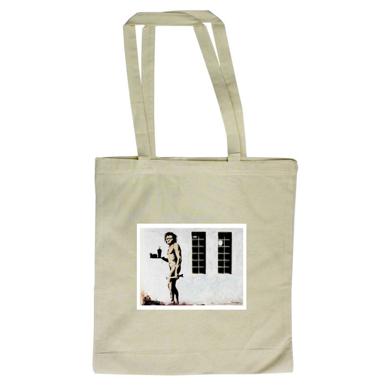 Cave Man Fast Food Tote Bag
