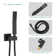 12 inch Shower Faucet System Wall Mounted Rainfall Shower Head with Handheld Sprayer Waterfall Tub Spout and Rough-in Valve
