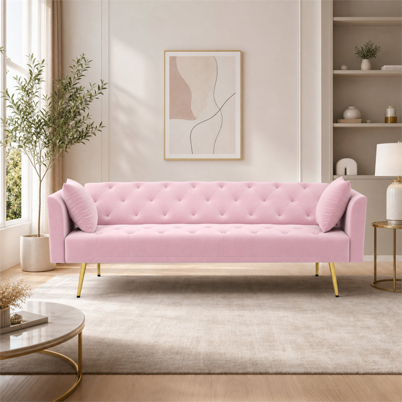 72.97'' Velvet Sofa Bed