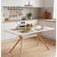 Table de salle à manger en MDF blanc pour 4 personnes, table rectangulaire moderne de cuisine ou de bureau