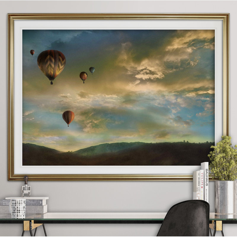 " Sunset Rendezvous " Acrylic Print, 31" H x 43" W x 1.5" D, Gold