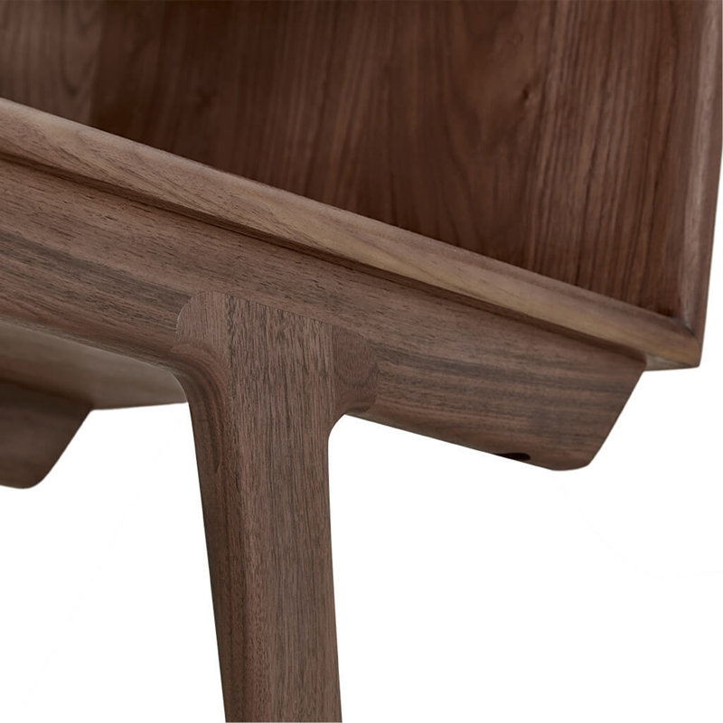 Cabinet média contemporain en bois de noyer / noyer massif