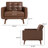 36.61" Wide Upholstered Faux Leather Accent Chair With Tufted Seat (Set of 3 )-119023949