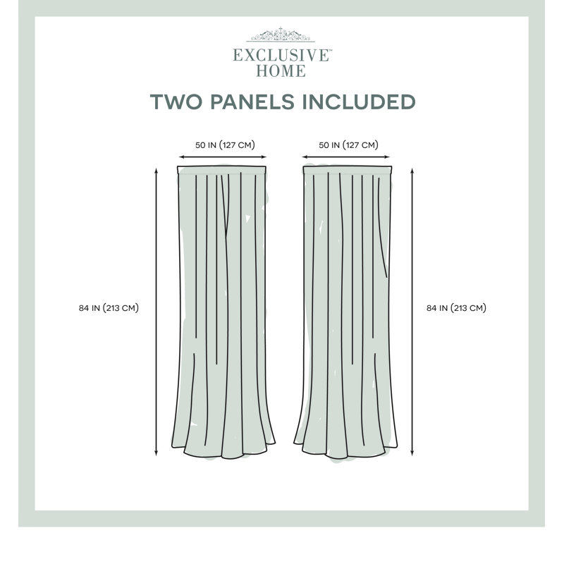 Ghevont Sheer Curtain Pair, 50" W x 84" L, Beige