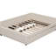 Lit plateforme tapissier pleine grandeur beige avec lit gigogne et bois, sans sommier pour une chambre à coucher romantique Cadre élégant et simple en bois, magnifique-1516123649