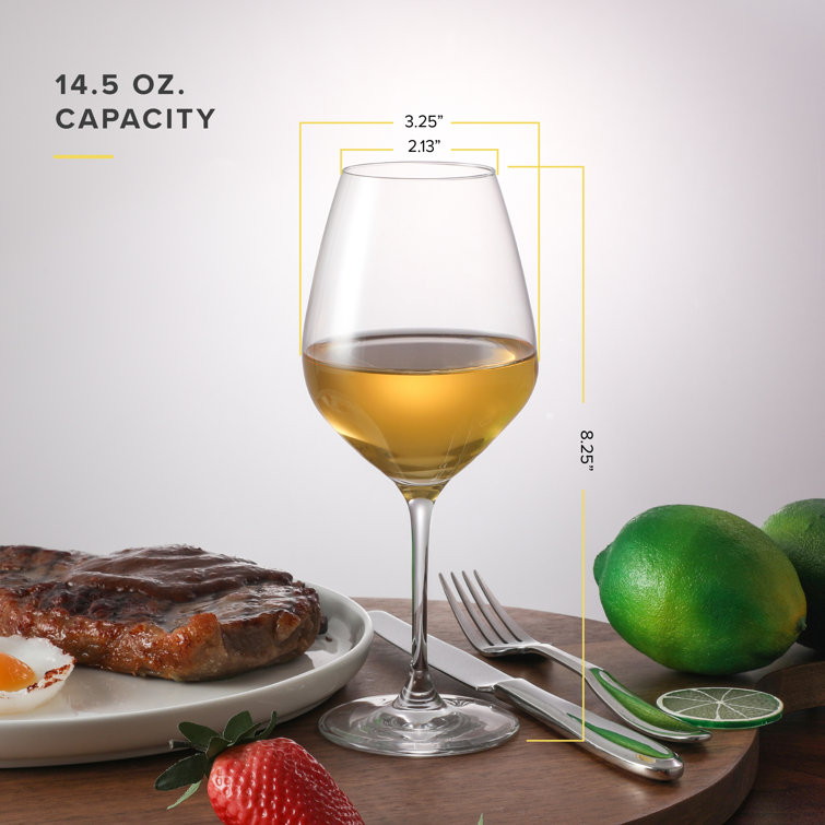 Table 12 White Wine Glasses 14.5 Oz Clear Set Of 6 Glasses