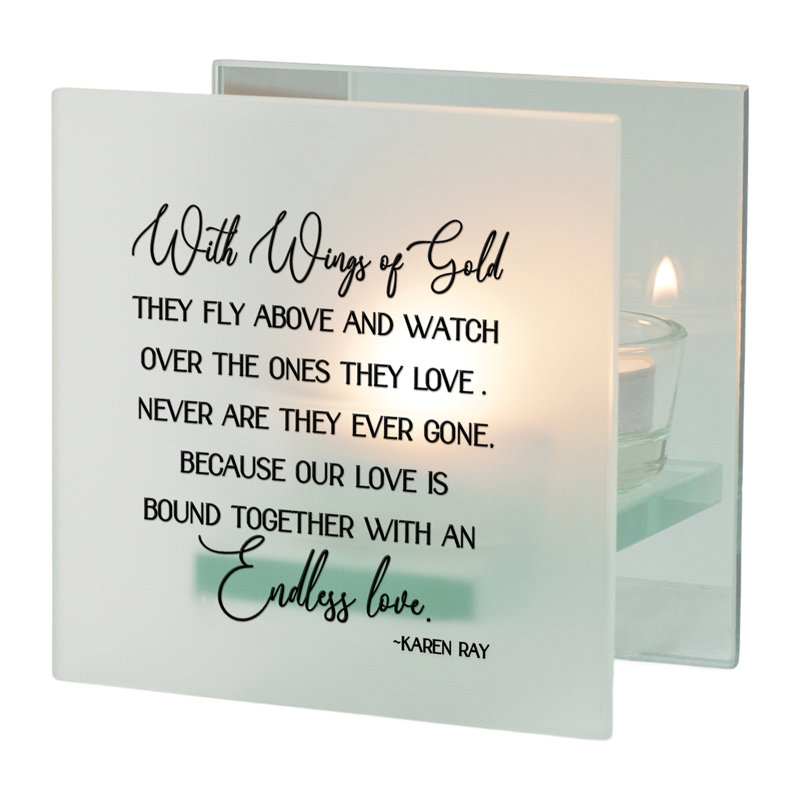 4'' H Glass Tabletop Tealight Holder with Candle Included