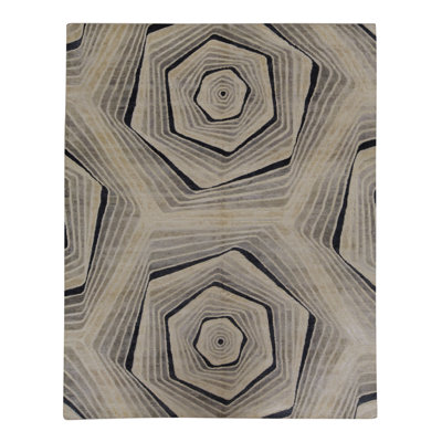 Canterbury Geometric Area Rug in Gray