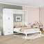 Grand lit escamotable avec garde-robe de rangement, tablettes et 2 tiroirs-351887853