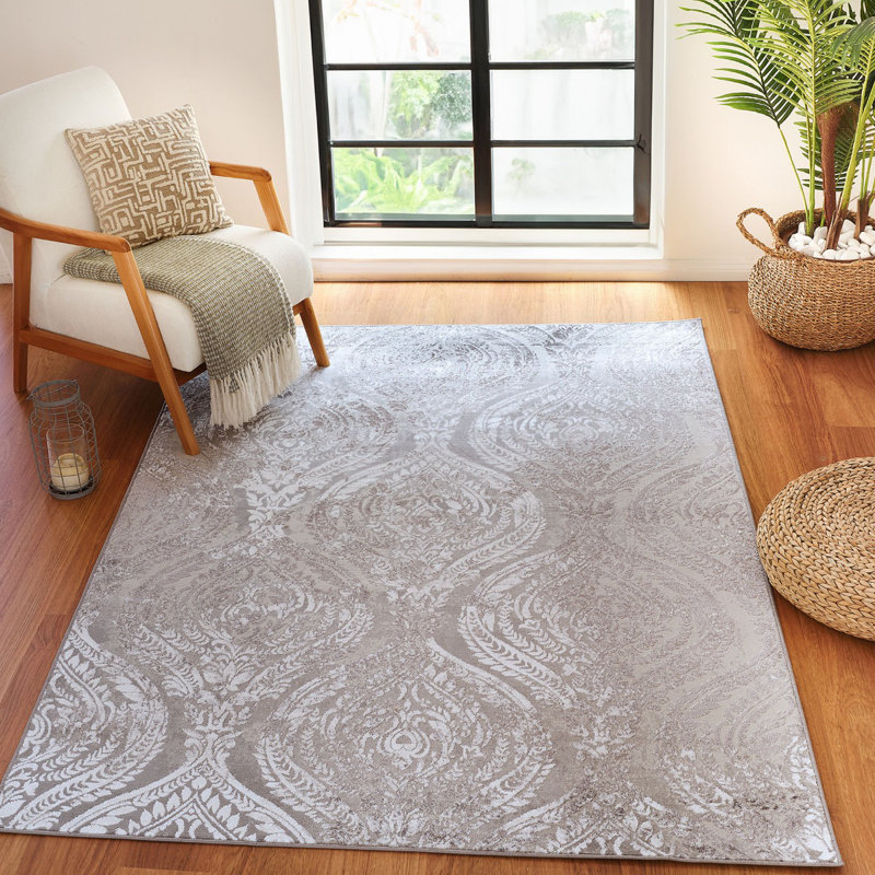 Beyanka Floral Machine Tufted Area Rug, Rectangle 160 x 213 cm