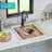KRAUS Bellucci 28” Granite Workstation Drop In Top Mount Single Bowl Kitchen Sink with Accessories-86781490-87761613