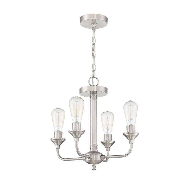 Upney Semi Flush Mount, Brushed Polished Nickel