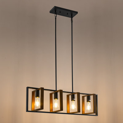 Moitreo 4 - Light Dimmable Kitchen Island Square / Rectangle Chandelier