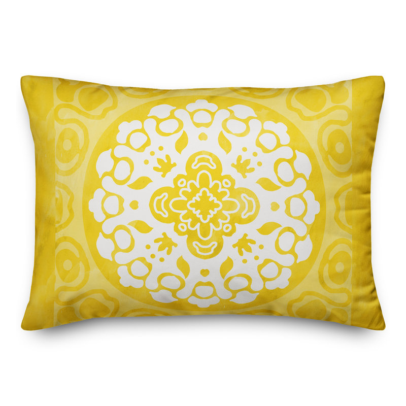 Housse et insert de coussin d'extérieur pour l'extérieur, Gris, Floral 1