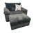Oliwier Wide Wale Corduroy Cuddle Chair and Ottoman Set, Parchment-655324969