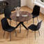 Ensemble de table de salle à manger 36 po avec chaises en velours-1810328237-1795274775-1810328227