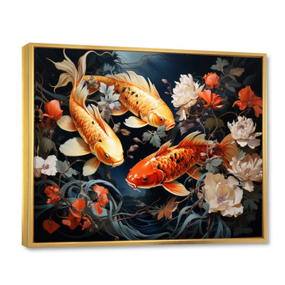 " Japon Art Golden Koi I "