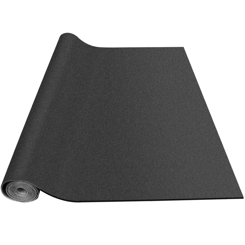 Tapis intérieur / extérieur à poils longs noir, Tapis de couloir 6 pi x 29 pi 6 po