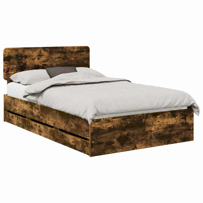 Bed, Smoked Oak, Double (4'6)