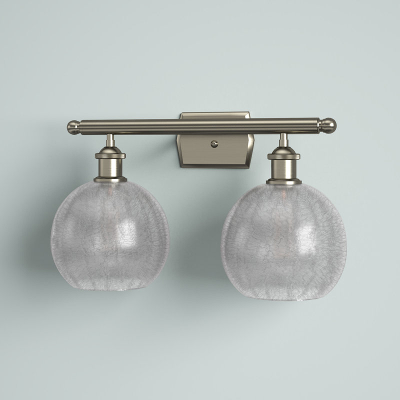 Éclairage pour meuble-lavabo à intensité variable Baptista, Nickel satiné brossé