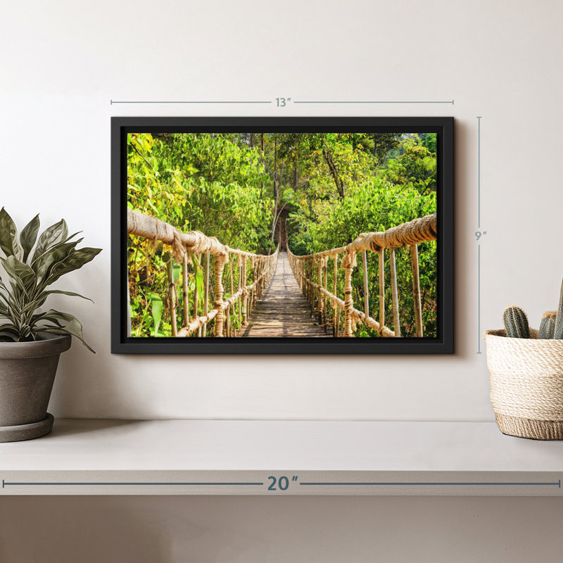 Impression sur toile «Jungle Adventure Rope Bridge», H 9 po x l 13 po